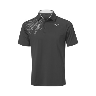 Camisa Polo Mizuno Elite Print Hombre Negros - Chile M870NMKYQC
